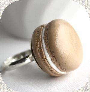 Bague Macaron au café