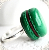 Bague Macaron menthe chocolat