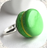 Bague Macaron vert/jaune