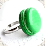 Bague Macaron vert