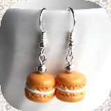 Boucles d'oreilles Macarons à la mangue