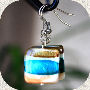 Boucles d'oreilles Perles carrées
