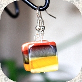 Boucles d'oreilles Perles carrées