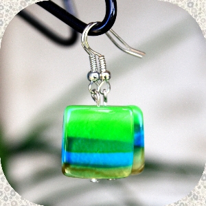 Boucles d'oreilles Perles carrées