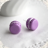 Boucles d'oreilles Macarons mauves