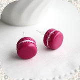 Boucles d'oreilles Macarons roses