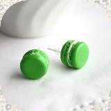 Boucles d'oreilles Macarons vert clair